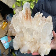 11.3lb Natural White Clear Quartz Crystal Cluster Raw Healing Specimen