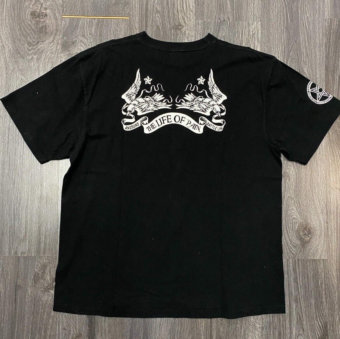 Andsuns Mens T Shirt XXL Black White CottonThe Life of Pain Tokai 