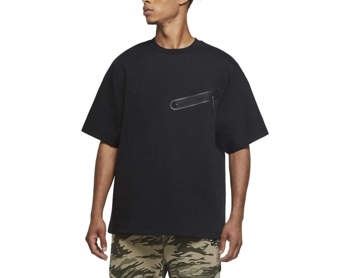 Nike Sportswear Tech Fleece Short-Sleeve Top Shirt (Black) CZ3503-010