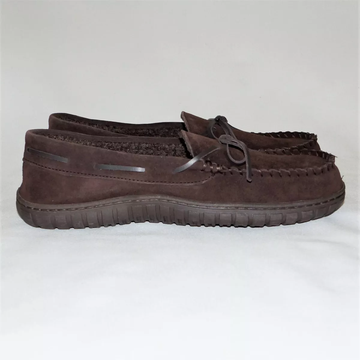 Men's chaps genuine suede moccasin cheap slippers