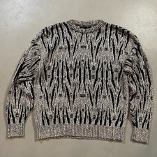 Sostanza Fashion Police Pullover Crewneck Sweater SZ XL 80s Cosby Style Vintage