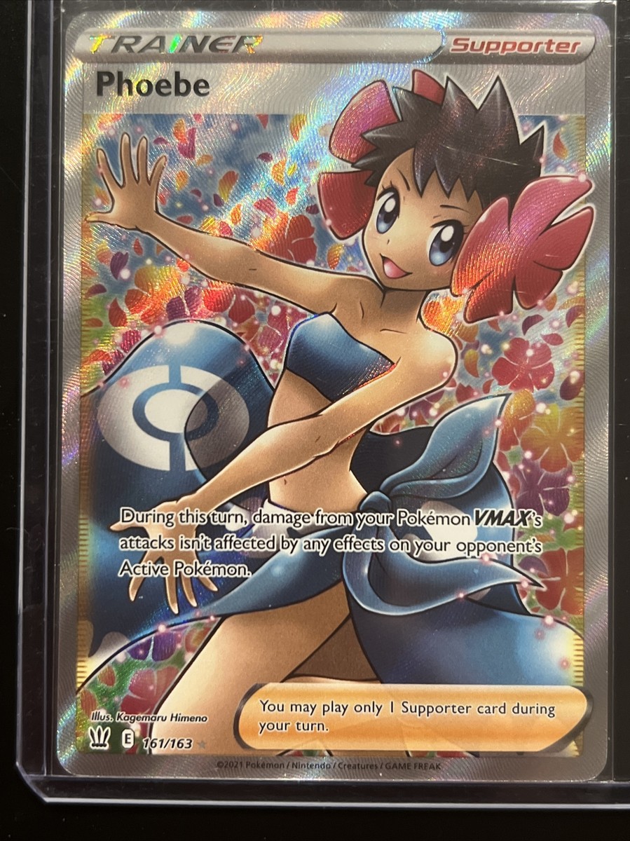 phoebe pokemon card Phoebe (Full Art) -Battle Style Ultra Rare 161 & Secret Rare 175 NM Pokemon  TCG