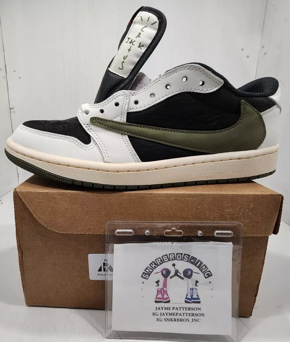 Jordan 1 Low Retro TRAVIS SCOTT OLIVE early release Womens Sz 10.5