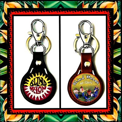 BLIND MELON NO RAIN  TWO LEATHER KEYCHAINS
