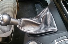 CITROEN C8 modello 2002 - 2010 CUFFIA VERA PELLE NERA CUCITURE GRIGIE