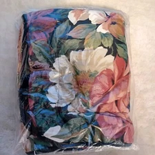 Vintage NOS Wamsutta Springmaid Floral Pillow Sham Irregular USA Blue Pink