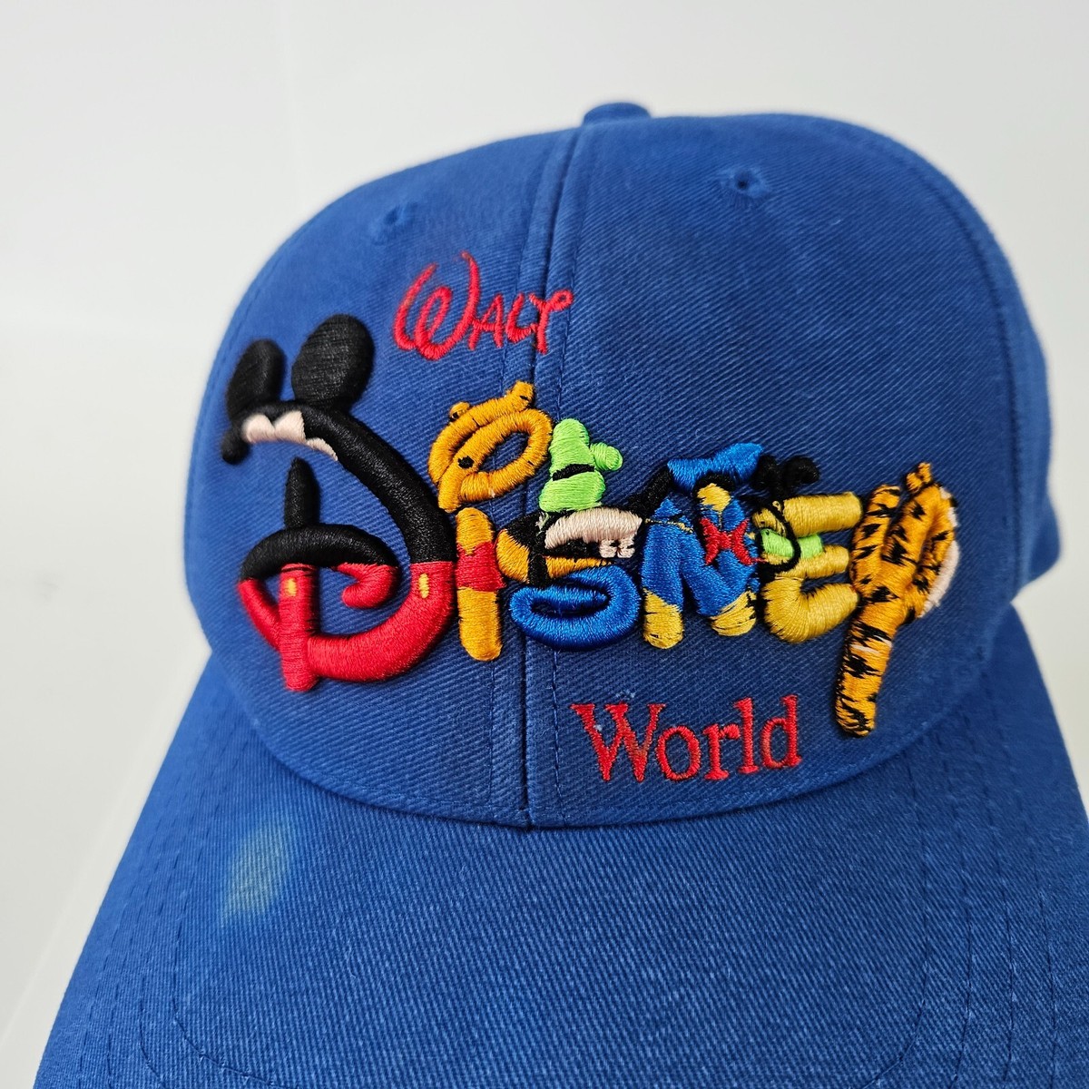 Vintage Walt Disney World Hat 90s Embroidered Character Letters