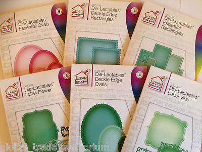 NEU Create & Craft DIE-LECTABLES von SPELLBINDERS - Rechtecke/Ovale/Etiketten WOW!