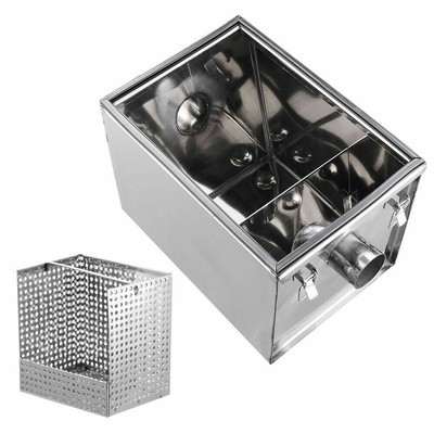 Commercial 5GPM 8LB Gallons Per Minute Grease Trap Stainless Steel Interceptor