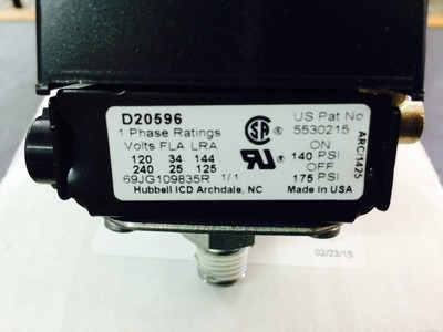 Craftsman Porter Cable Compressor Pressure Switch 140/175psi