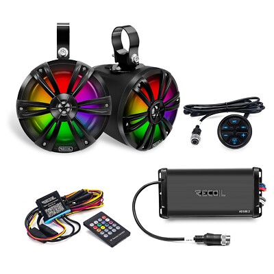 Recoil R6-P Complete IPX6 Waterproof 600 Watts Pair Speaker Audio System