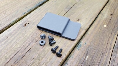 Kydex Belt Attachment 2'' Flat Loop, (BK) / No holes - You Customize it