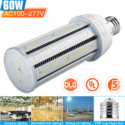 NGTLED 60W LED Corn Bulb – 5000K E39 Mogul Base, Replaces 250W MH, Indoor/Outdoor