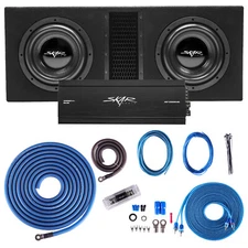 SKAR AUDIO DUAL 10" 4000 WATT EVL SERIES COMPLETE SUB BASS PACKAGE W/ AMPLIFIER
