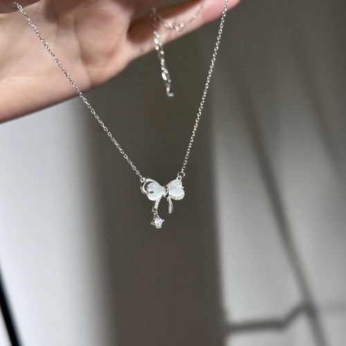 Everyday Fashion Cat's Eye Stone Alloy Necklace 41cm To 50cm Circumference - Picture 3 of 10