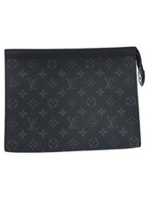 Louis Vuitton Monogram Eclipse Black Pochette Voyage Clutch Bag