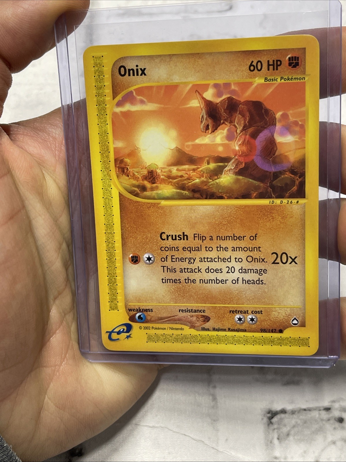 Pokemon Onix 98/147 E-Series Aquapolis 2002 Non-Holo Card NM Nintendo Pokémon