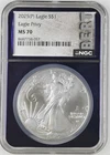 American Silver Eagle 2025 P Mint Eagle Privy MS70 Trader Bea Purple Core NGC