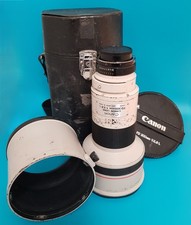 Canon FD 300mm 1:2.8 L camera Lens With Sun Hood + case. Made in Japan. Untested