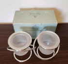 PartyLite Gemini Frosted Glass Votive/Tealight Holders Silver Tone Spiral Stands — photo 3