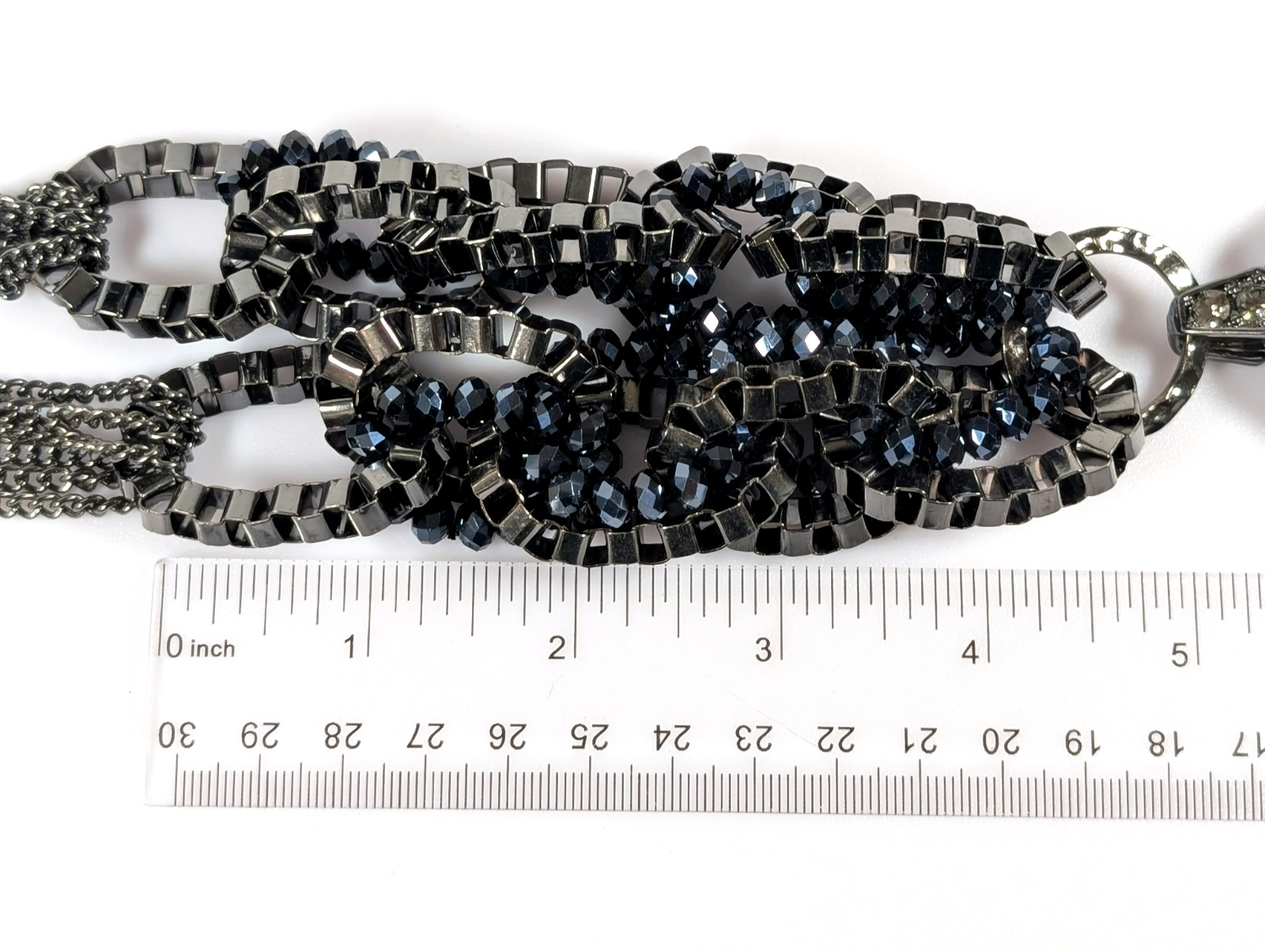 Chico's Bold Metallic Statement Chunky Necklace W… - image 4