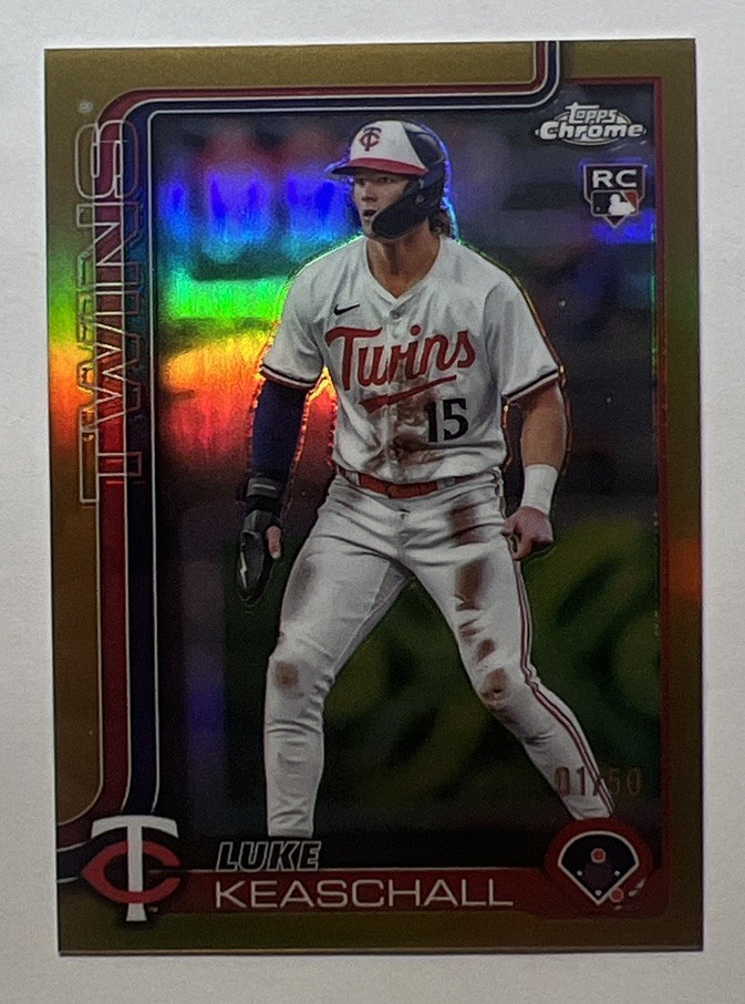Luke Keaschall 2025 Topps Chrome Update /50 Gold Refractors #USC106