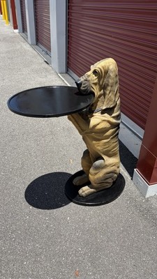 Bombay Company ''Sir Hawthorne'' Hound Dog Butler statue Serving Table