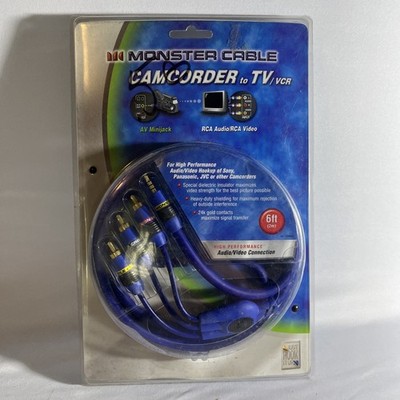 Monster Cable Camcorder to TV Cable 6ft AV MiniJack to RCA Video Audio NEW Seale