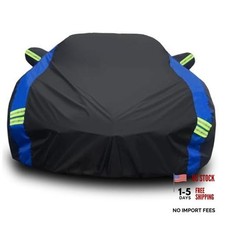 Avecrew Car Cover Compatible with Chevy Fit Corvette C4/C5/C6/C7 Black-Blue