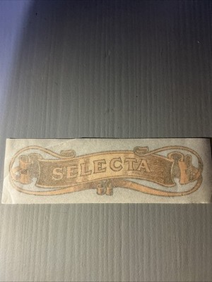 ORIGINAL RARE NOS 1920 s BICYCLE WATER SLIDE TRANSFER  SELECTA  AUTOMOBILIA