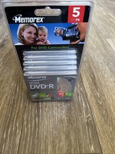 Memorex Mini DVD-R 5-Pack For Handycam Camcorders NEW, Sealed