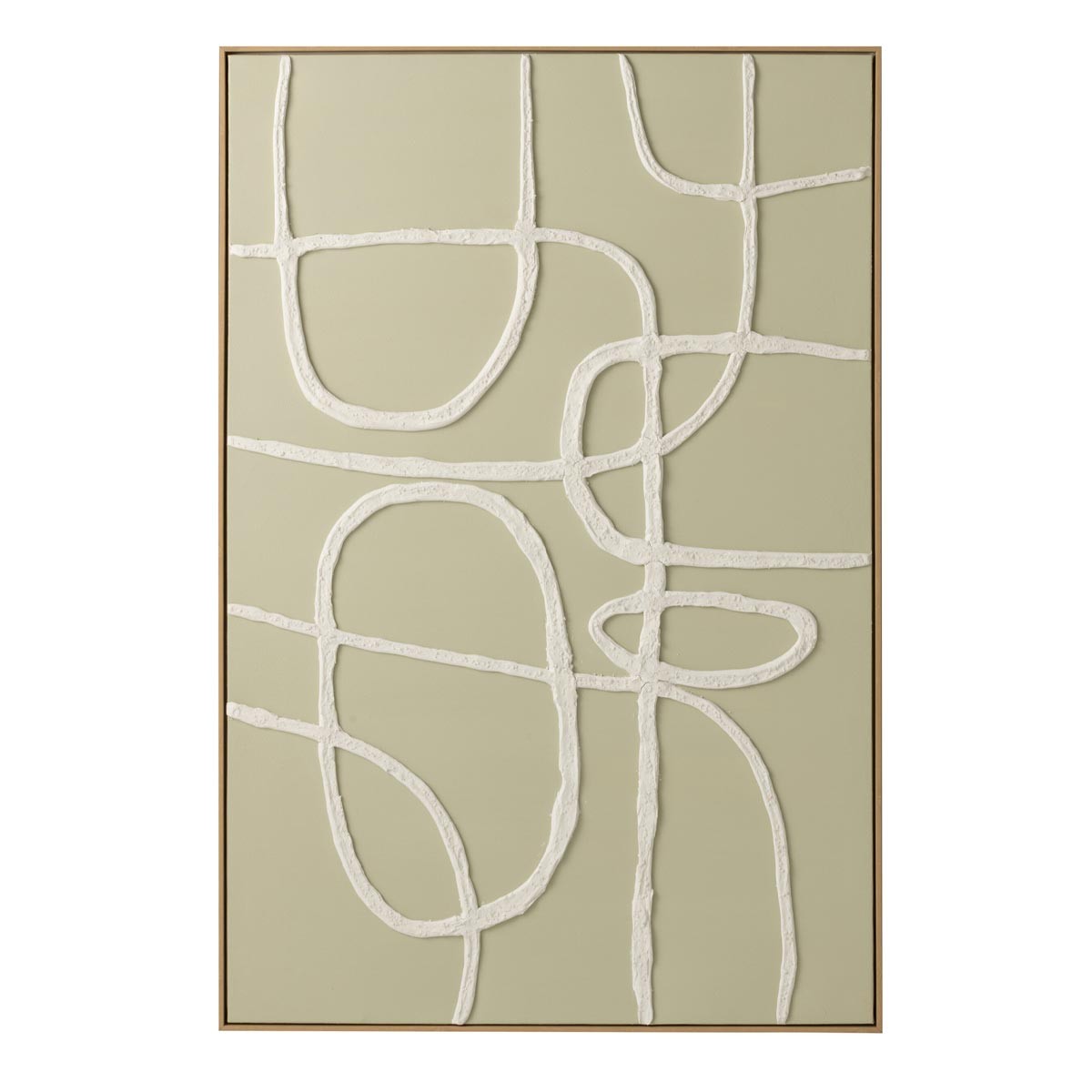 Tableau déco abstract vert clair 82x122cm, décoration murale salon moderne