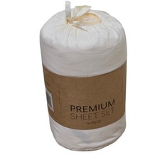 ienjoy Home Premium Sheet Set King Ivory 6-Piece Ultra Soft Microfiber Bedding