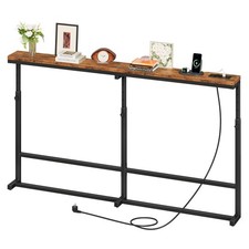 Stół konsolowy z listwą zasilającą wąski stolik kawowy 160 x 15 x70-90 cm