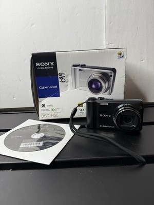 Sony Cyber-Shot DSC-H55 Digital Camera Black W/ Box, Tested | eBay