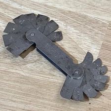 Starrett Fillet Folding Radius Gauge Gage 16 Leaves 1/32" to 17/64" Vtg USA