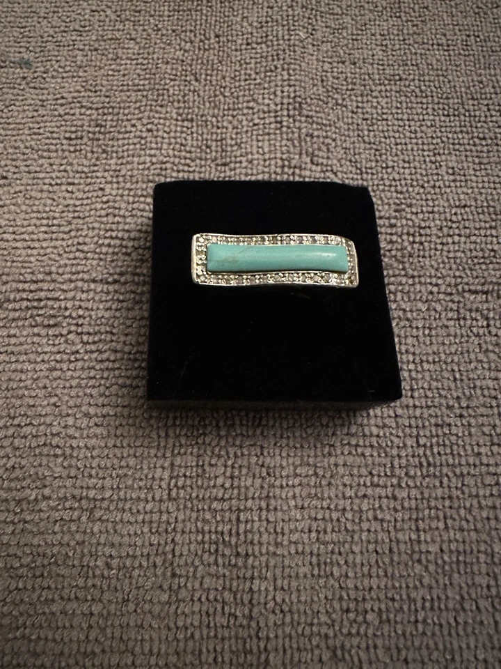 Vintage Bague en argent 1950’s sertie d'une pierre en Turquoise pour femme - Photo 3/4