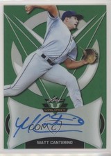 2019 Leaf Valiant Green Prismatic 5/99 Matt Canterino #BA-MC1 Auto 7qg