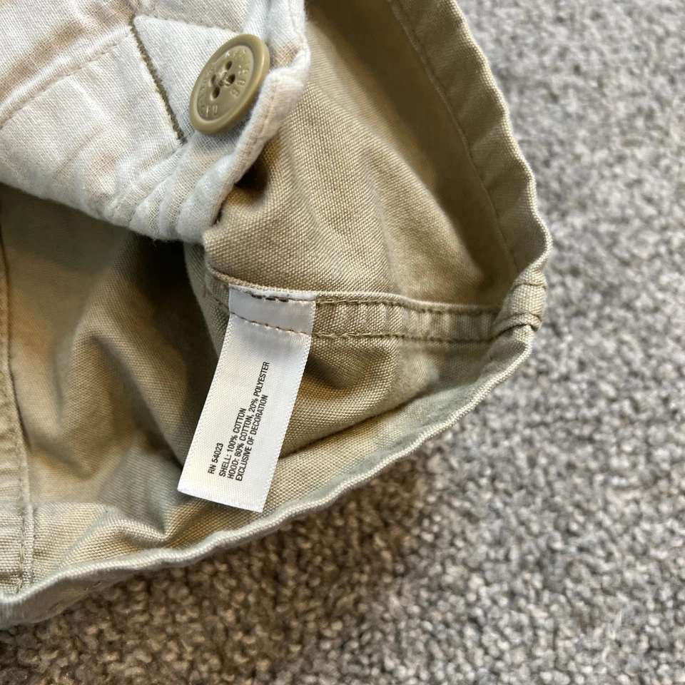 Chaqueta GapKids Niños XL 12 Caqui Con Capucha Utilidad Camisa de Campo Parches Calavera Lobo Foto 4 de 4