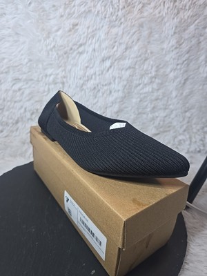 Tingrise Womens Black Flats Size 9