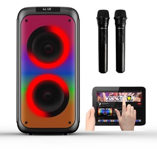 Vocal Star VS 355 Karaoke Machine Speaker Led Light Effects 2 Mics XD