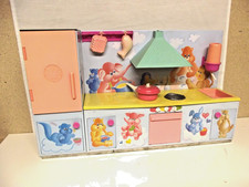 Vintage Puppenk&uuml;che Blechspielzeug 60er Blau mit Zubeh&ouml;r Herd Sp&uuml;le BLECHK&Uuml;CHE