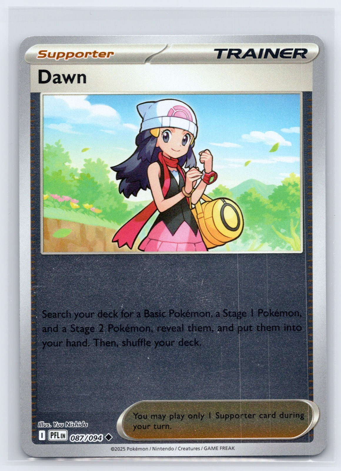 Dawn Reverse Holo ME02: Phantasmal Flames 087/094 - NM Condition