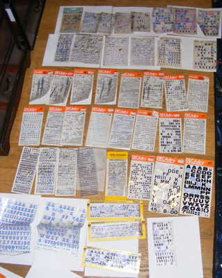 Decadry Letraset Rexel Letacard BOE Dry Print Transferedding Letter - Konvolut