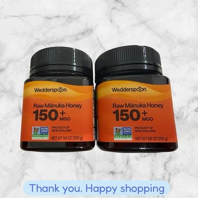 FOR 2 Wedderspoon New Zealand Raw Manuka Honey KFactor 16+ 8oz Exp2027+ NEW