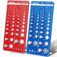 68 Nut and Bolt Thread Checker Standard and Metric, Screw Size and Thread Gau...