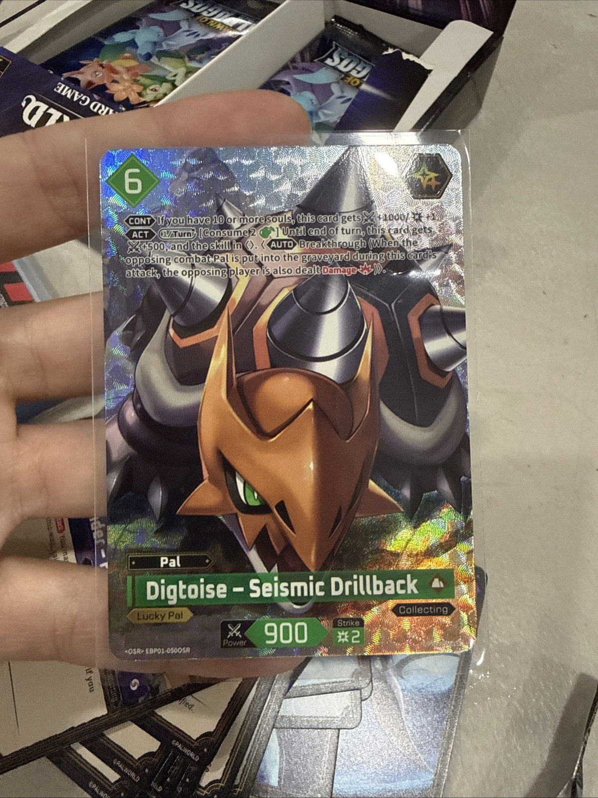 Digtoise Seismic Drillback EBP01-050 OSR Dawn of Palpagos Palworld TCG Card