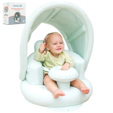 Inflatable Baby Seat for 3-36 Months w/Built-in Pump & Detachable Canopy, Sit...