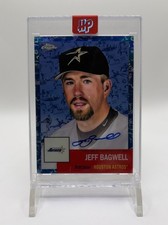 JEFF BAGWELL 2022 TOPPS CHROME PLATINUM TOILE CREAM BLUE REFRACTOR AUTO 13/99