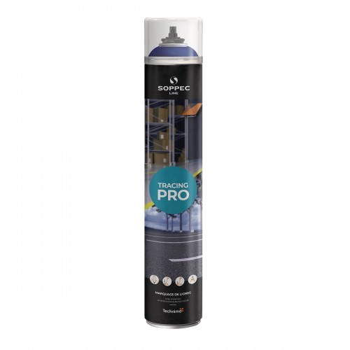 Peinture de marquage TRACING 500 bleu pour organiser les voies de garage et cours d'usine 750 ml